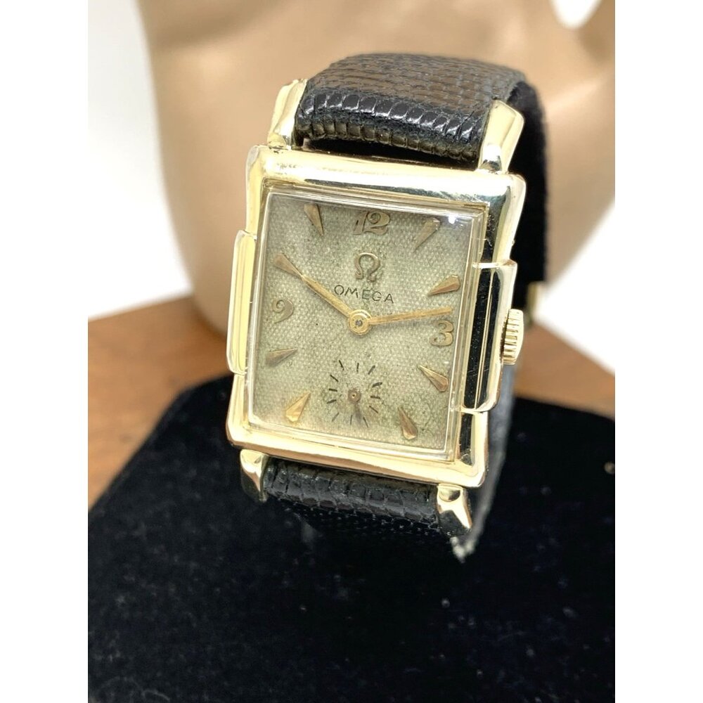 Omega Watch N6263 Vintage 1952 Swiss Mechanical 14k Gold Filled Case Tank 24mm